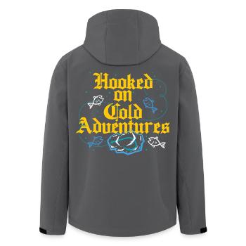 Eisangeln Hooked On Cold Adventures - Men’s Recycled Softshell Jacket by Stanley/Stella - black - Back - AI Model Male 185 light (185cm)