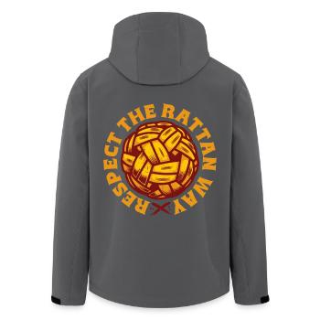 Les Sepak Takraw respectent la voie du rotin - Veste softshell homme en polyester recyclé Stanley/Stella - noir - Dos - AI Model Male 185 light (185cm)