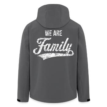 We Are Family (Familie Vater Mutter / Vintage / W) - Recycelte Männer Softshell-Jacke von Stanley/Stella - Schwarz - Hinten - AI Model Male 185 light (185cm)