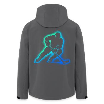 Eishockey Spieler Geschenk Junge Hockey - Recycelte Männer Softshell-Jacke von Stanley/Stella - Schwarz - Hinten - AI Model Male 185 light (185cm)