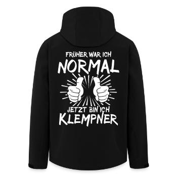 Klempner - Recycelte Männer Softshell-Jacke von Stanley/Stella - Schwarz - Hinten - AI Model Male 185 light (185cm)