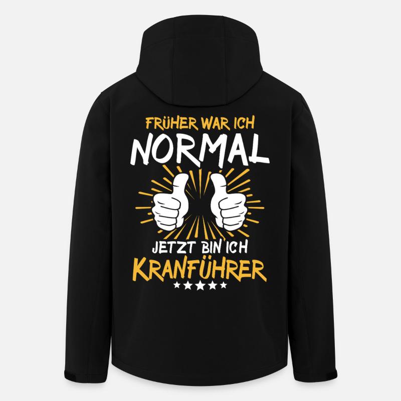 Kranführer Spruch - Recycelte Männer Softshell-Jacke von Stanley/Stella - Schwarz
