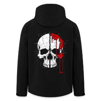Totenkopf mit coolem Effekt - Recycelte Männer Softshell-Jacke von Stanley/Stella - Schwarz - Hinten - AI Model Male 185 light (185cm)