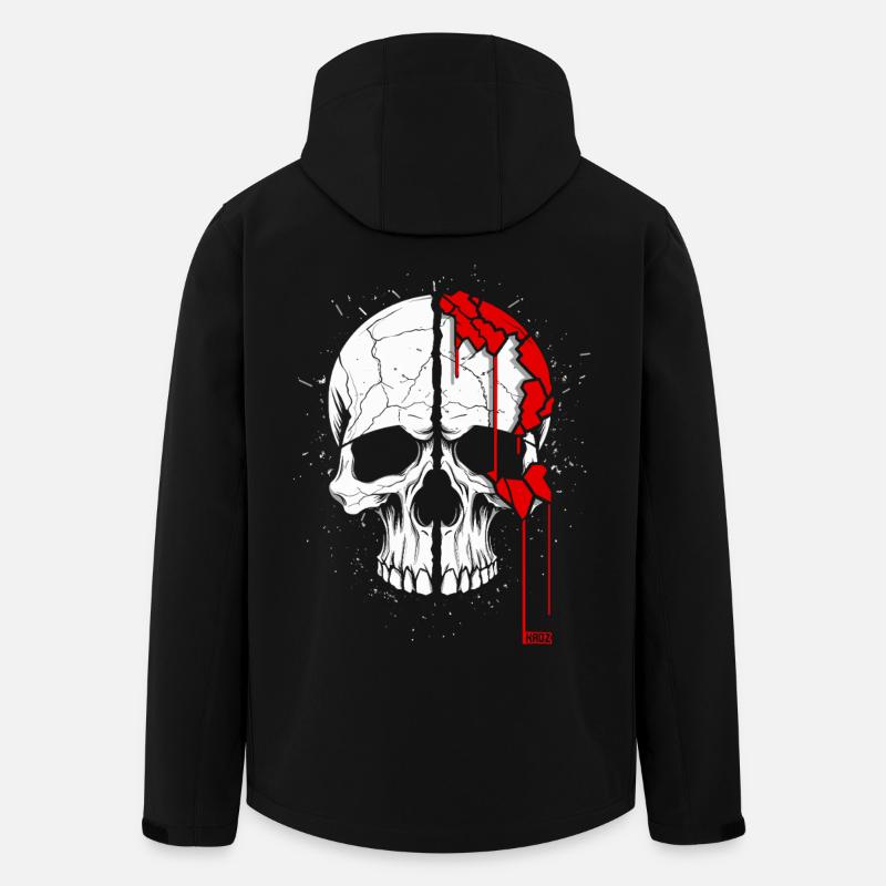 Totenkopf mit coolem Effekt - Recycelte Männer Softshell-Jacke von Stanley/Stella - Schwarz