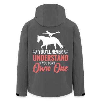  Horse Vaulter Equestrian Horse Lover Horse - Men’s Recycled Softshell Jacket by Stanley/Stella - black - Back - AI Model Male 185 light (185cm)