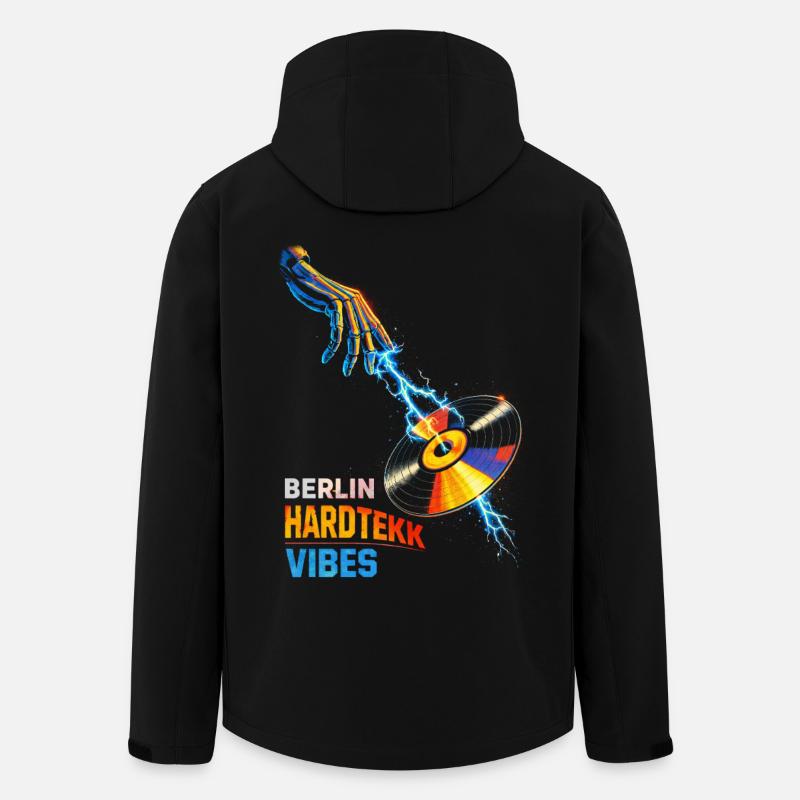 Berlin Hardtekk Tekke Ostdeutschland - Recycelte Männer Softshell-Jacke von Stanley/Stella - Schwarz