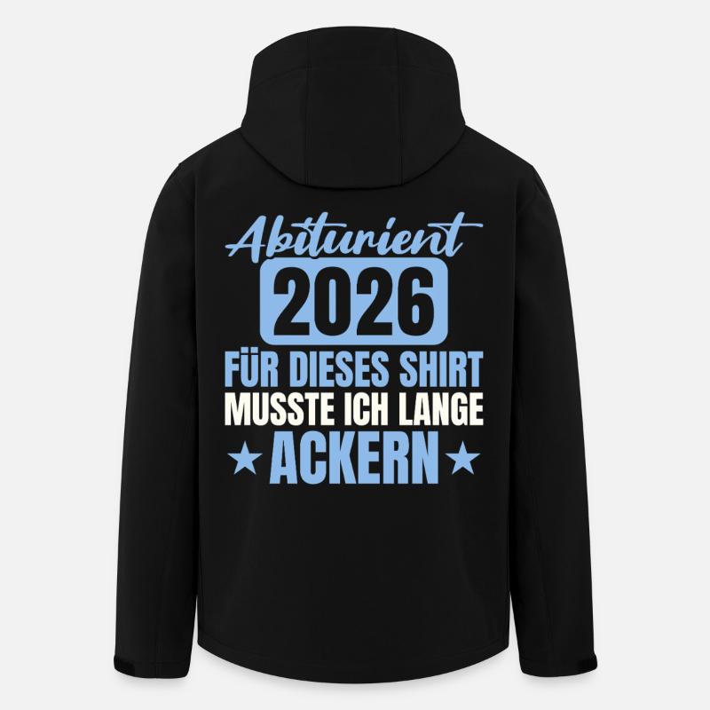 Abiturient 2026 Lange Ackern Abitur Abschluss - Recycelte Männer Softshell-Jacke von Stanley/Stella - Schwarz