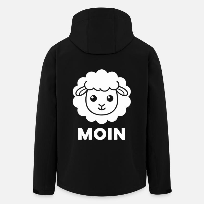 Schaf Moin Minimal Illustration - Recycelte Männer Softshell-Jacke von Stanley/Stella - Schwarz