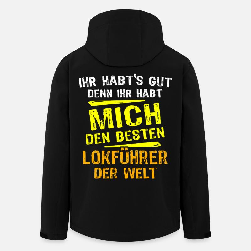 Lokführer Geschenk - Recycelte Männer Softshell-Jacke von Stanley/Stella - Schwarz