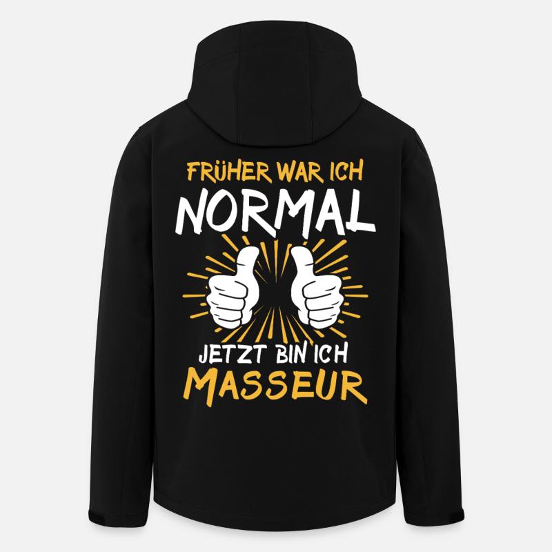 Masseur Spruch - Recycelte Männer Softshell-Jacke von Stanley/Stella - Schwarz