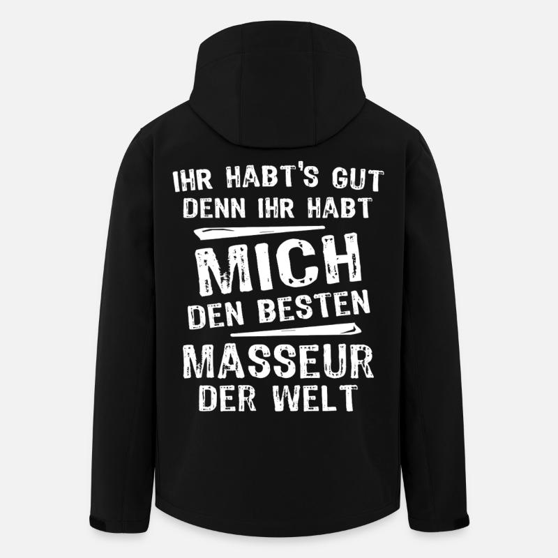 Masseur - Recycelte Männer Softshell-Jacke von Stanley/Stella - Schwarz