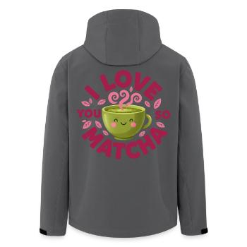I Love You So Matcha Funny Green Tea Lover - Recycelte Männer Softshell-Jacke von Stanley/Stella - Schwarz - Hinten - AI Model Male 185 light (185cm)