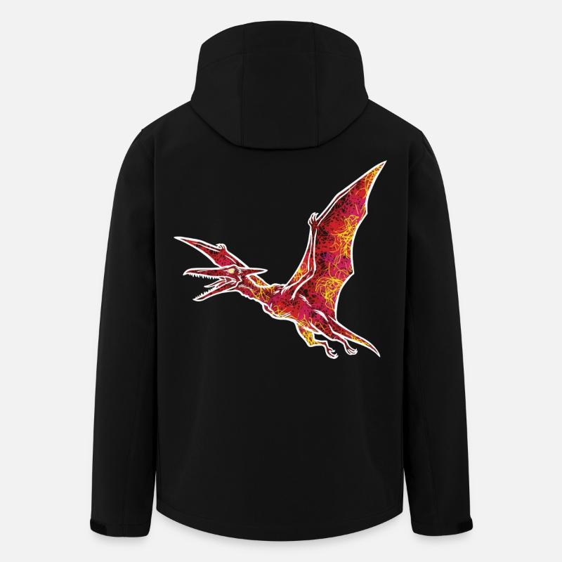 Electric Pterodactyl Flying Dinosaur - Men’s Recycled Softshell Jacket by Stanley/Stella - black