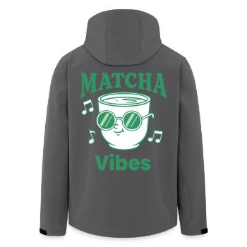 Matcha Vibes Green Tea Matcha Latte Lover Japanese - Recycelte Männer Softshell-Jacke von Stanley/Stella - Schwarz - Hinten - AI Model Male 185 light (185cm)