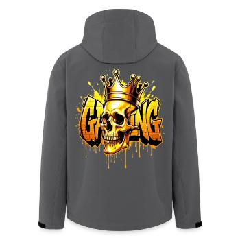 Or de Crâne de Graffiti Gaming - Veste softshell homme en polyester recyclé Stanley/Stella - noir - Dos - AI Model Male 185 light (185cm)