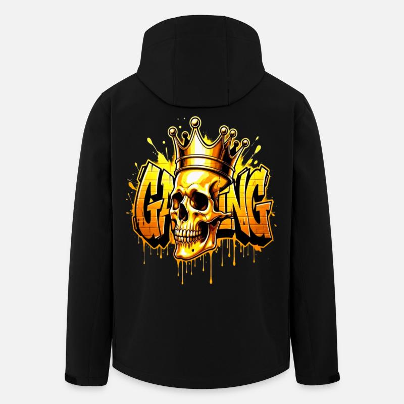 Graffiti Gaming Skull Gold - Recycelte Männer Softshell-Jacke von Stanley/Stella - Schwarz