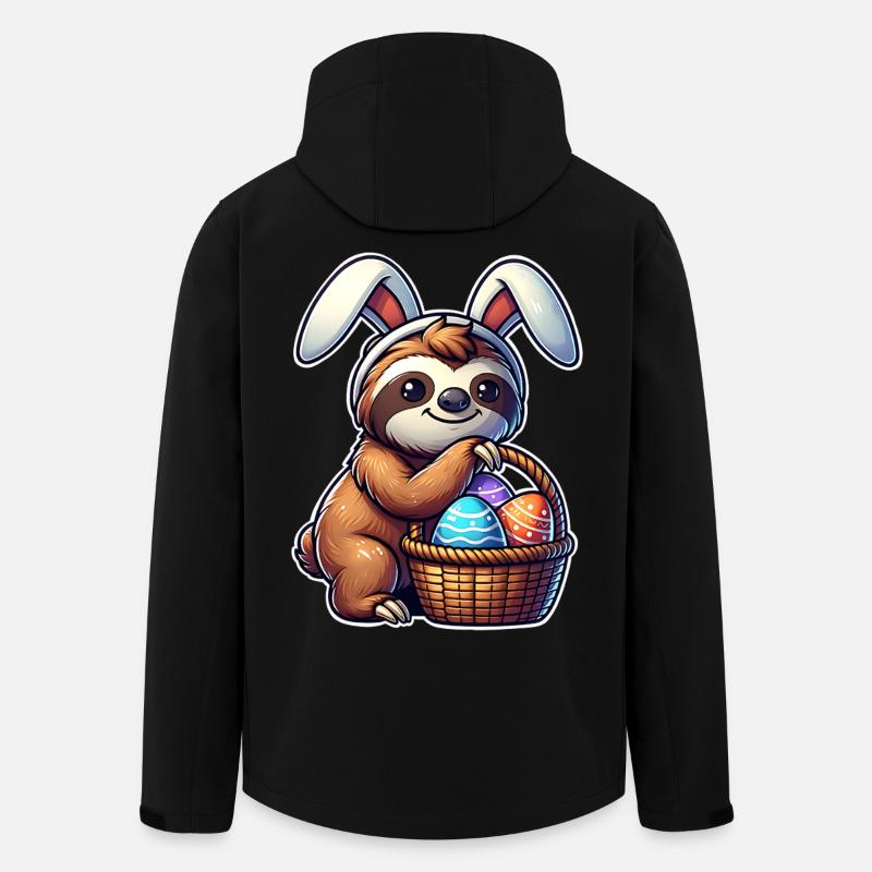 Ostern Faultier - Recycelte Männer Softshell-Jacke von Stanley/Stella - Schwarz