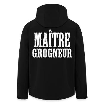 Grognon Humour Râleur Maître Grogneur - Veste softshell homme en polyester recyclé Stanley/Stella - noir - Dos - AI Model Male 185 light (185cm)