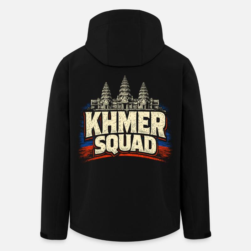 Cambodia Cambodian Khmer Squad - Men’s Recycled Softshell Jacket by Stanley/Stella - black