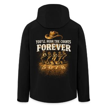 Line Dance Line Dancer Hear The Counts Forever - Recycelte Männer Softshell-Jacke von Stanley/Stella - Schwarz - Hinten - AI Model Male 185 light (185cm)