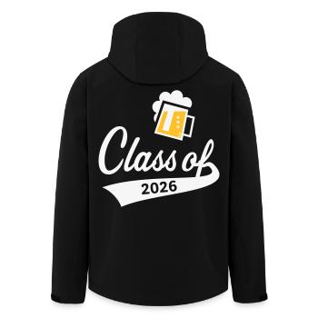 Promotion 2026 (Promotion diplômée / Bière / 2C NEG) - Veste softshell homme en polyester recyclé Stanley/Stella - noir - Dos - AI Model Male 185 light (185cm)