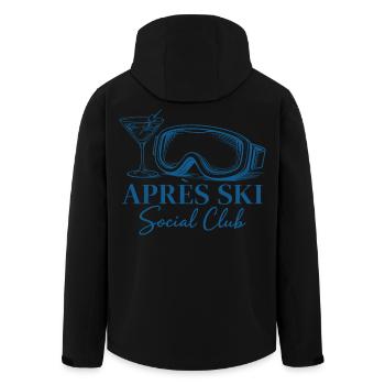 Après Ski Club Cocktail Skiing Winter Holiday - Men’s Recycled Softshell Jacket by Stanley/Stella - black - Back - AI Model Male 185 light (185cm)
