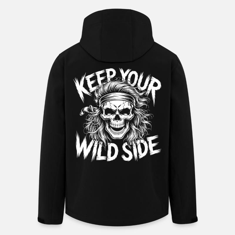 Wild Side Skull Design - Men’s Recycled Softshell Jacket by Stanley/Stella - black