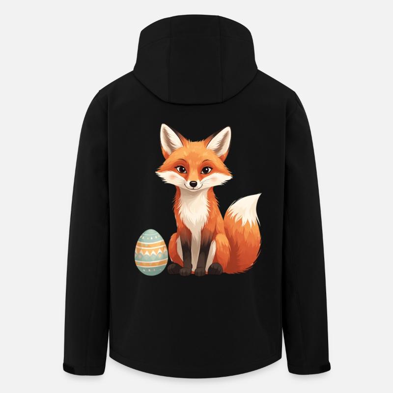 Easter fox with soft style - Men’s Recycled Softshell Jacket by Stanley/Stella - black