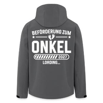 Werdender Onkel 2027 Schwangerschaft Ankündigen - Recycelte Männer Softshell-Jacke von Stanley/Stella - Schwarz - Hinten - AI Model Male 185 light (185cm)