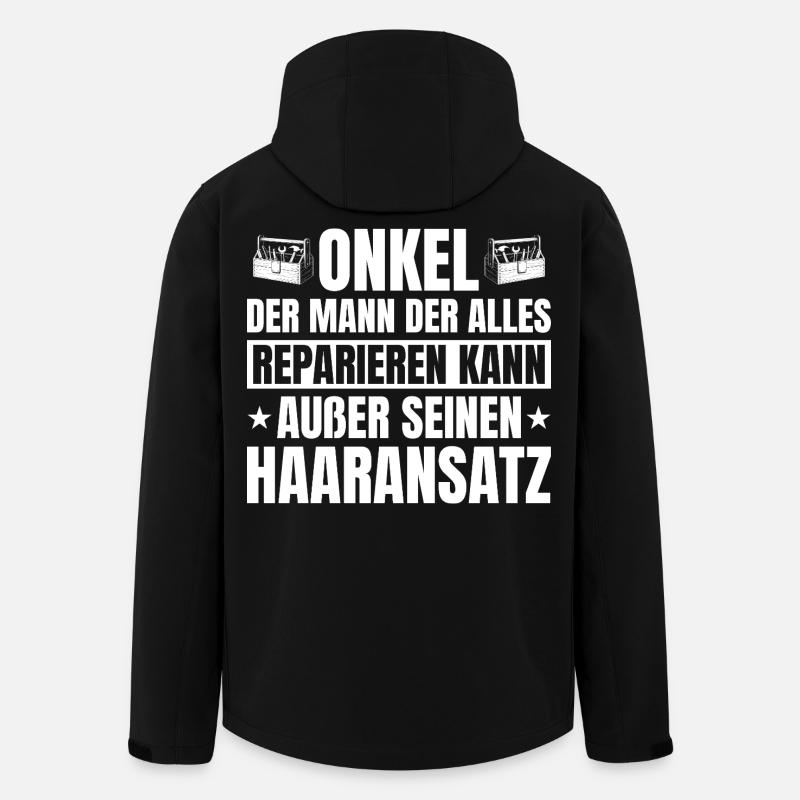 Oncle Artisan Calvitie Drôle - Veste softshell homme en polyester recyclé Stanley/Stella - noir