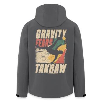 Sepak Takraw La gravité craint Takraw - Veste softshell homme en polyester recyclé Stanley/Stella - noir - Dos - AI Model Male 185 light (185cm)