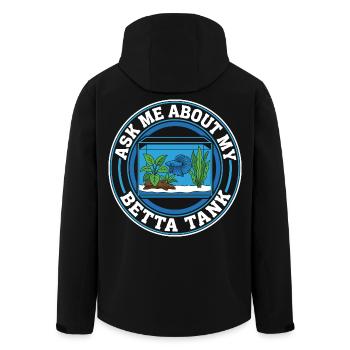 Demande-moi des nouvelles de mon aquarium à bettas - Veste softshell homme en polyester recyclé Stanley/Stella - noir - Dos - AI Model Male 185 light (185cm)
