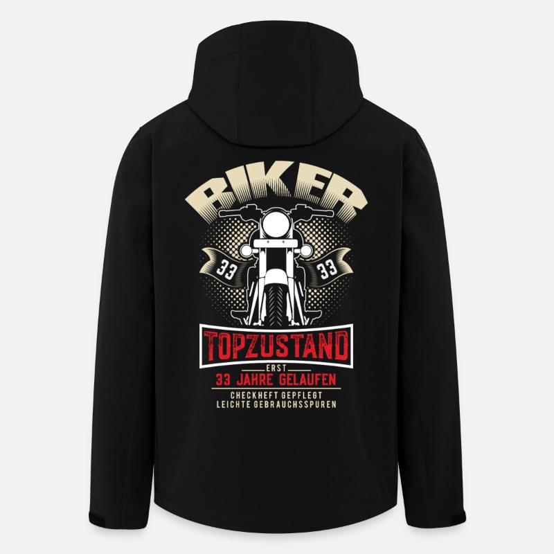 33. Geburtstag Motorradfahrer Motorrad - Recycelte Männer Softshell-Jacke von Stanley/Stella - Schwarz