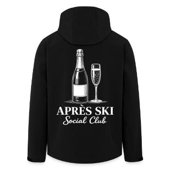 Après Ski Social Club Bavaria Skiing - Men’s Recycled Softshell Jacket by Stanley/Stella - black - Back - AI Model Male 185 light (185cm)