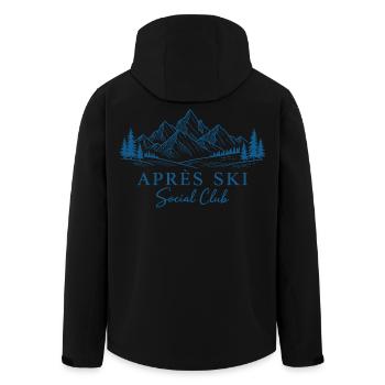 Après Ski Social Club Alps Winter Skiing - Men’s Recycled Softshell Jacket by Stanley/Stella - black - Back - AI Model Male 185 light (185cm)