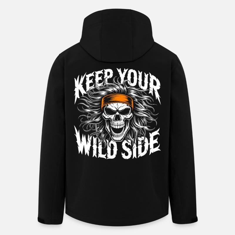 Keep Your Wild Side Skull - Men’s Recycled Softshell Jacket by Stanley/Stella - black