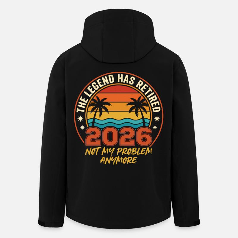 THE LEGEND HAS RETIRED 2026 - Recycelte Männer Softshell-Jacke von Stanley/Stella - Schwarz