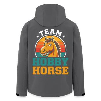Team Hobby Horse Retro Hobby Horsing - Recycelte Männer Softshell-Jacke von Stanley/Stella - Schwarz - Hinten - AI Model Male 185 light (185cm)