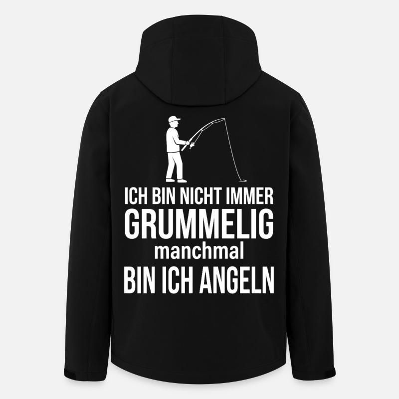 Pas toujours grognon, parfois en pêche - Veste softshell homme en polyester recyclé Stanley/Stella - noir