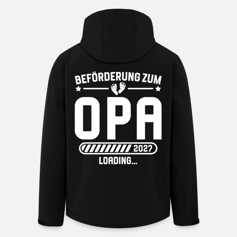 Werdender Opa 2027 Beförderung Schwangerschaft - Recycelte Männer Softshell-Jacke von Stanley/Stella - Schwarz