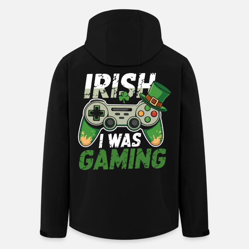 Irish Gaming I Was Gaming - Men’s Recycled Softshell Jacket by Stanley/Stella - black