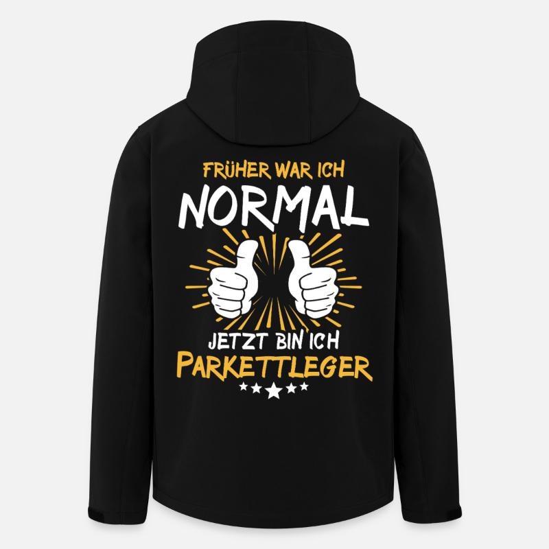 Dicton de poseur de parquet - Veste softshell homme en polyester recyclé Stanley/Stella - noir