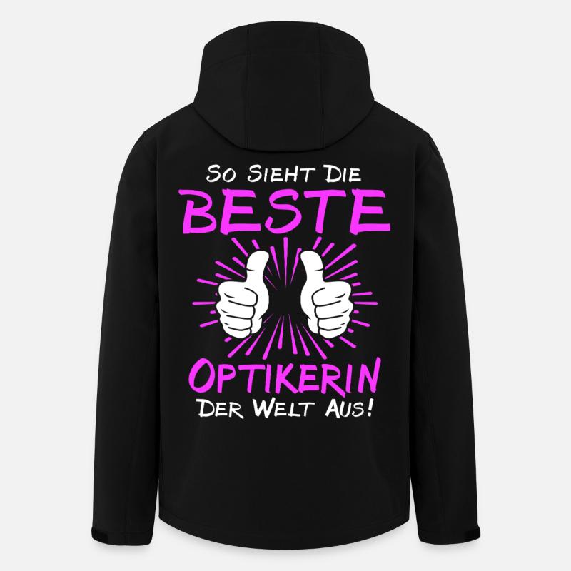 Optikerin Sprüche - Recycelte Männer Softshell-Jacke von Stanley/Stella - Schwarz