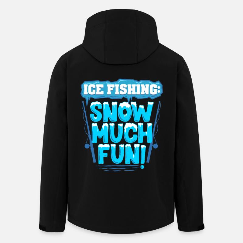 Eisangeln Snow Much Fun - Recycelte Männer Softshell-Jacke von Stanley/Stella - Schwarz