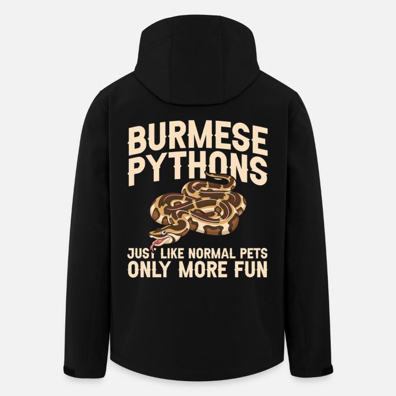 Burmesische Python liefert Schlangenliebhaber-Reptilienpfleger - Recycelte Männer Softshell-Jacke von Stanley/Stella - Schwarz