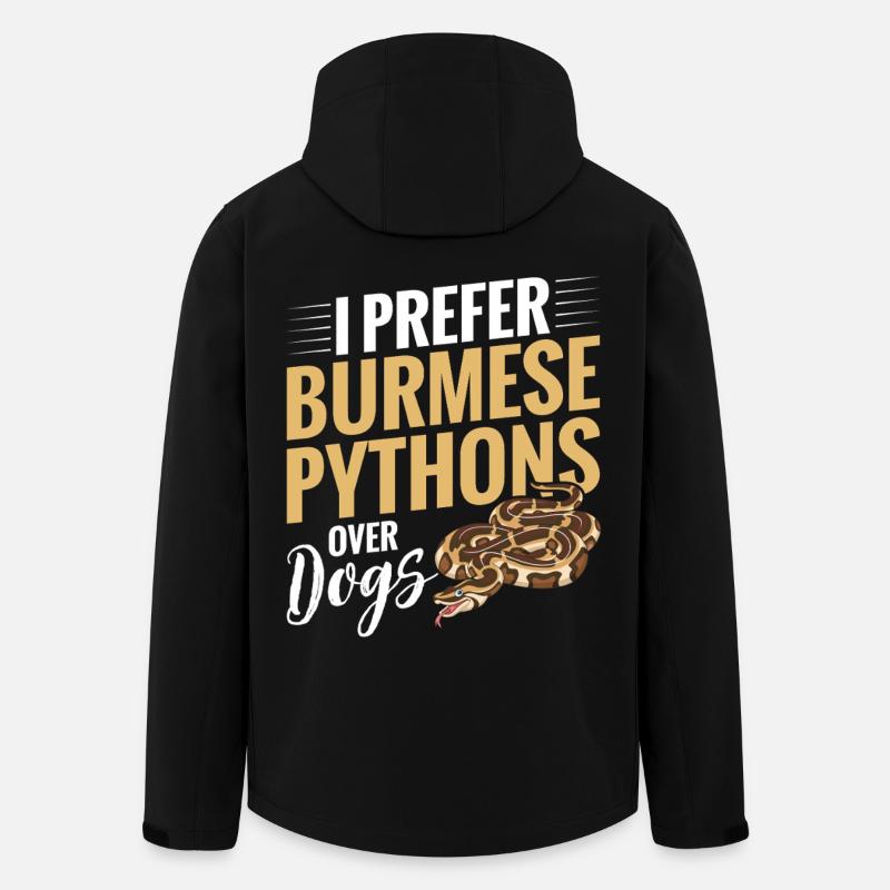 Burmesischer Python-Stoff Reptilien-Foos-Schlangenbesitzer - Recycelte Männer Softshell-Jacke von Stanley/Stella - Schwarz