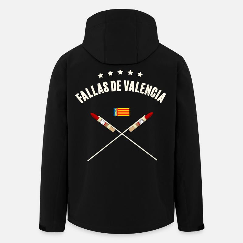 Fusée Fallas De Valencia - Veste softshell homme en polyester recyclé Stanley/Stella - noir