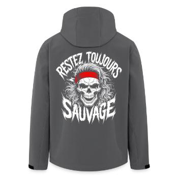 Stay Wild Skull - Recycelte Männer Softshell-Jacke von Stanley/Stella - Schwarz - Hinten - AI Model Male 185 light (185cm)