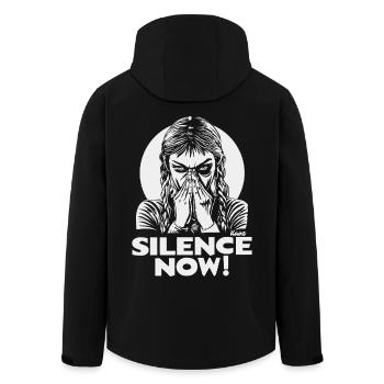 Silence maintenant Emblème du visage - Veste softshell homme en polyester recyclé Stanley/Stella - noir - Dos - AI Model Male 185 light (185cm)