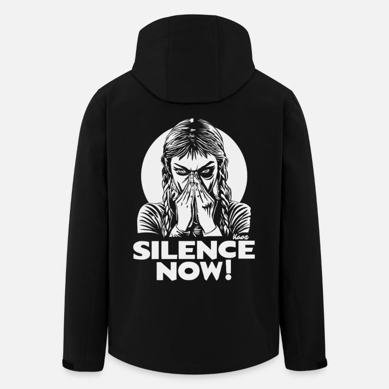 Silence maintenant Emblème du visage - Veste softshell homme en polyester recyclé Stanley/Stella - noir